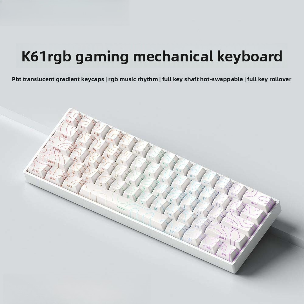 Gaming Keyboard Thocky - Bluetooth 2.4G Wireless Mechanical Keyboard 60
