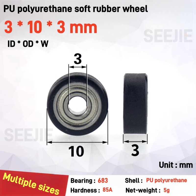 Polyurethane Foam Sheet - 10Pcs 3x10x3mm Precision Micro Bearing Rubber