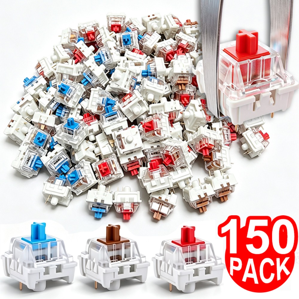 1-150Pcs 3 Pin DIY Mechanical  - огляд і ціна Gaming Keyboard Blue