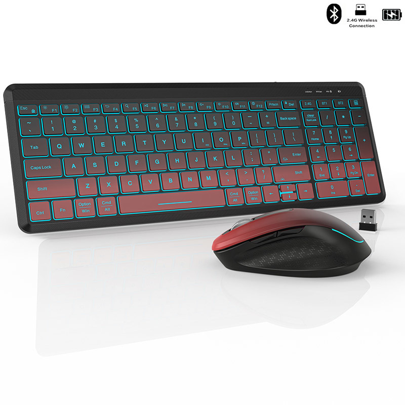 RGB Backlit Silent Wireless Ke - огляд і ціна Gaming Keyboard And Mouse Combo