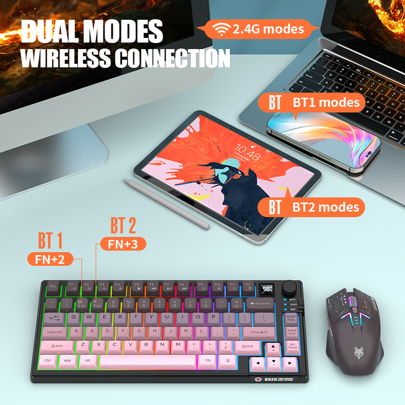 2.4G Dual-Mode Bluetooth Wirel - огляд і ціна Gaming Keyboard Bluetooth