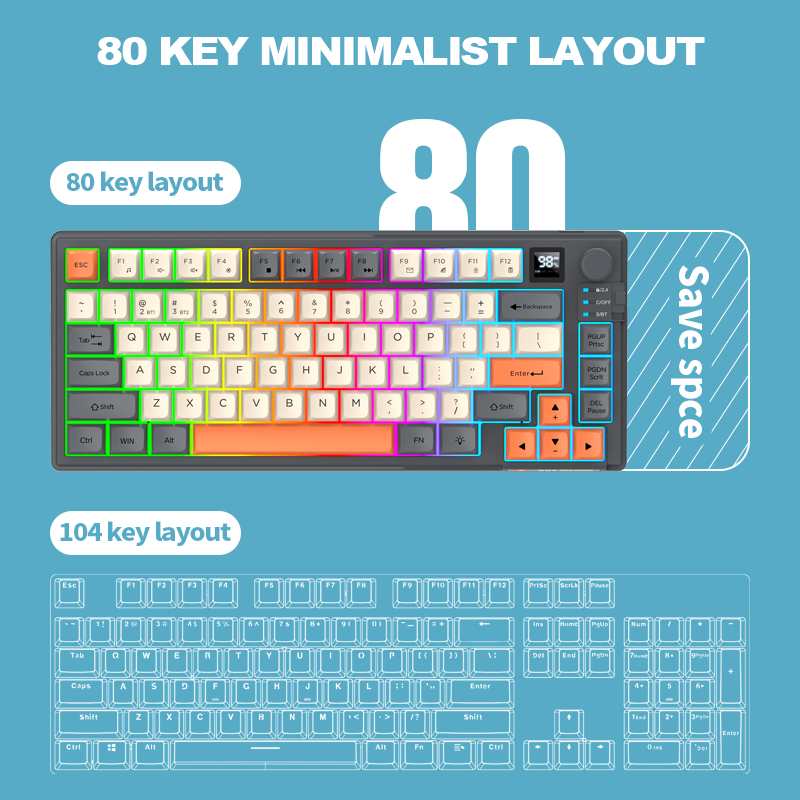 2.4G Dual-Mode Bluetooth Wirel - огляд і ціна Gaming Keyboard Bluetooth