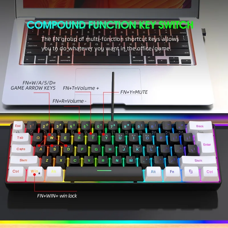 Keyboard and Mouse 60% Compute - огляд і ціна Gaming Keyboard And Mouse Combo