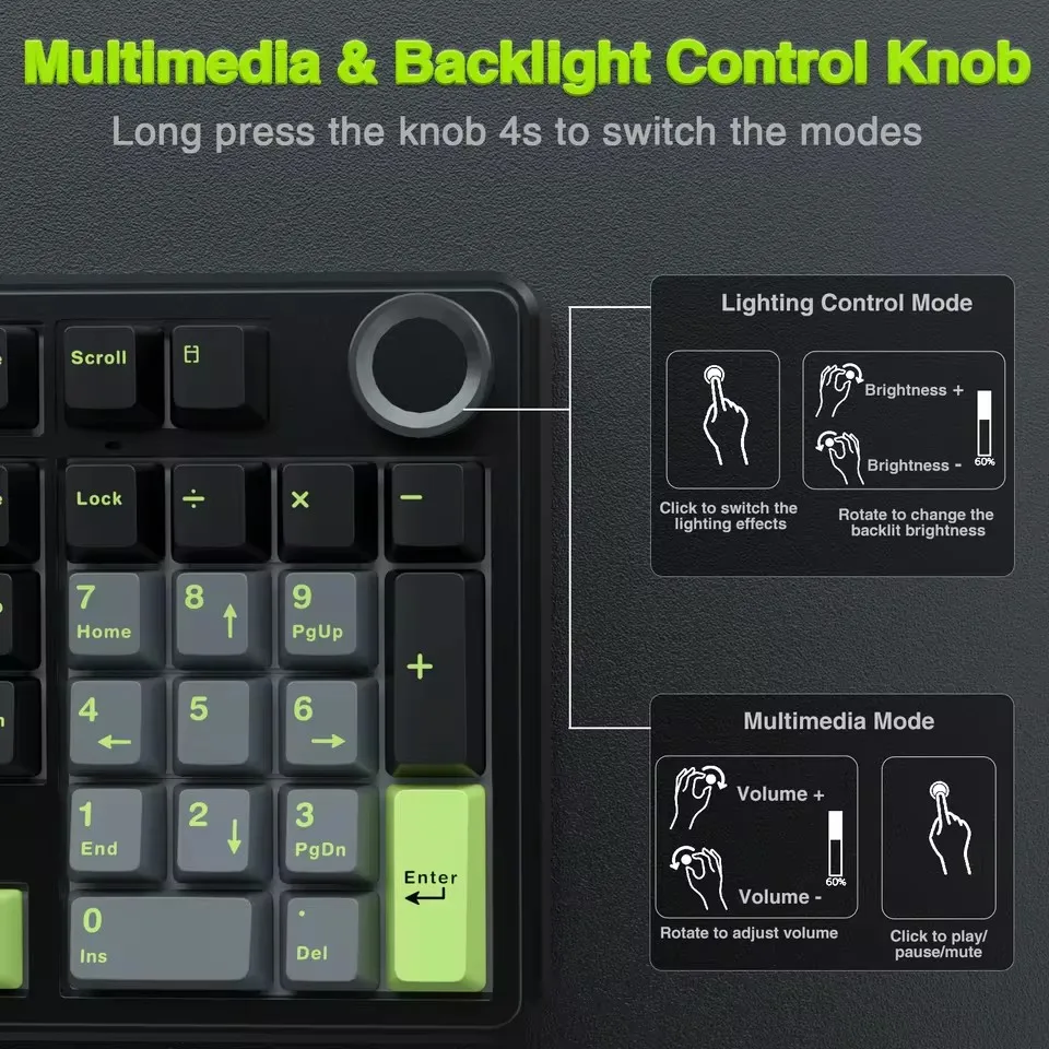 AULA F99PRO Gaming Mechanical  - огляд і ціна Gaming Keyboard Thocky