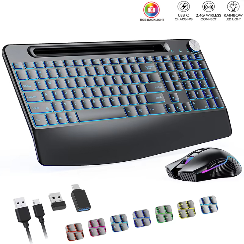 2.4G&Type-C Wireless Keyboard  - огляд і ціна Gaming Keyboard And Mouse Combo