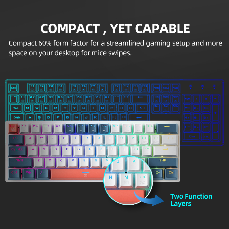 K500-B61 Machenike Mini Mechan - огляд і ціна Gaming Keyboard Thocky