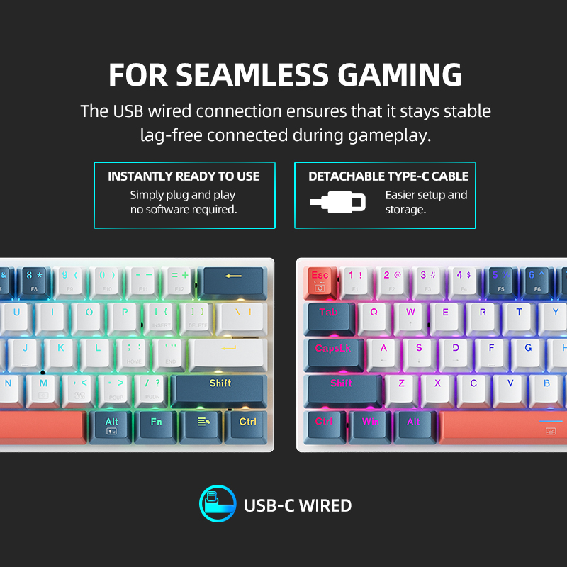 K500-B61 Machenike Mini Mechan - огляд і ціна Gaming Keyboard Thocky