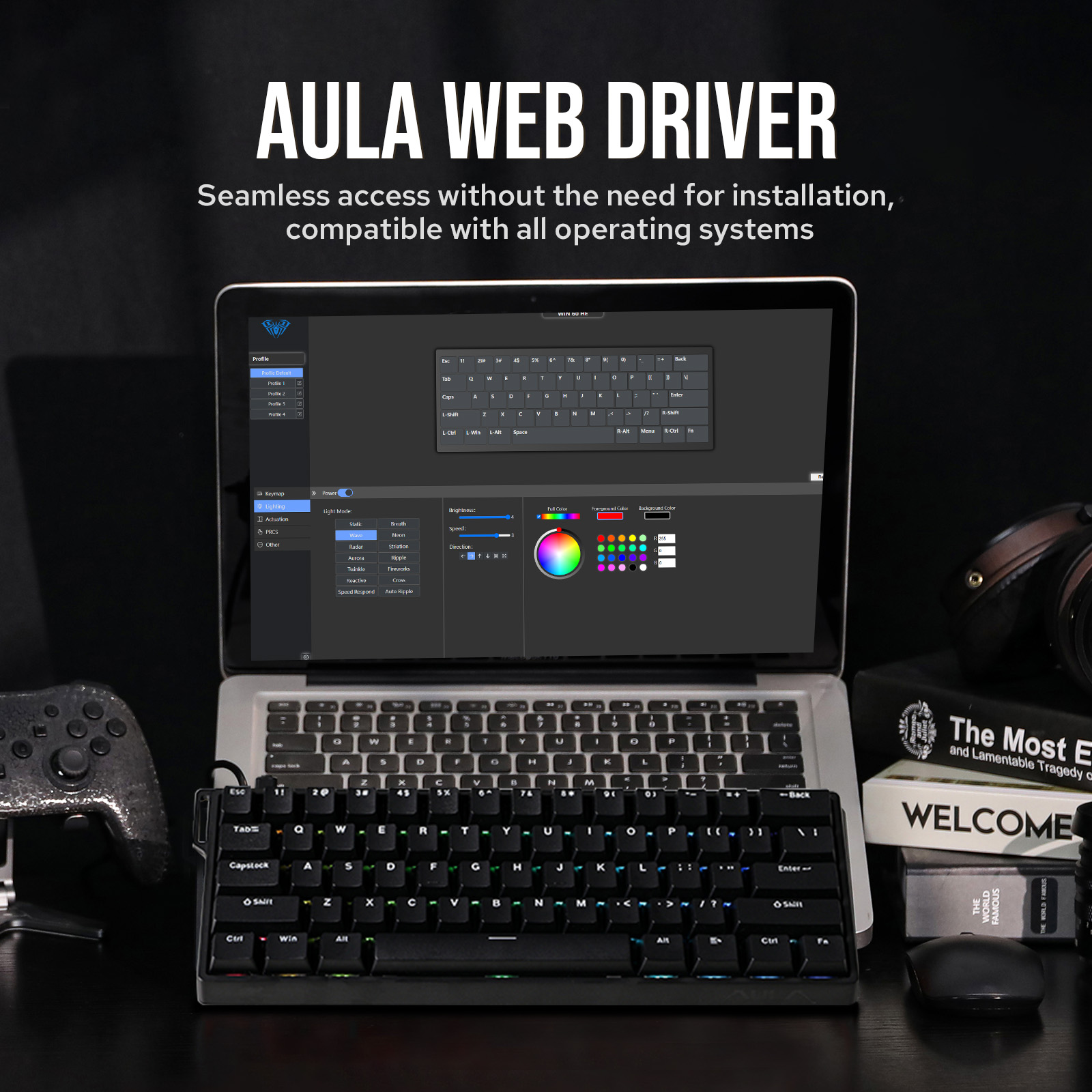 Custom AULA WIN60 HE WIN60 HE  - огляд і ціна Gaming Keyboard Hall Effect Switches