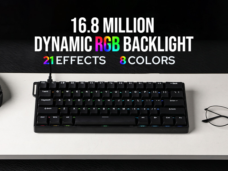 Custom AULA WIN60 HE WIN60 HE  - огляд і ціна Gaming Keyboard Hall Effect Switches