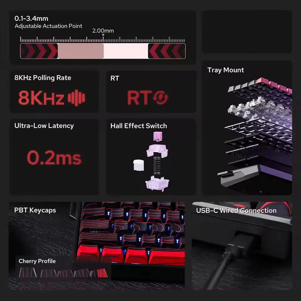 AULA Win60 HE Magnetic Switch  - огляд і ціна Gaming Keyboard Thocky