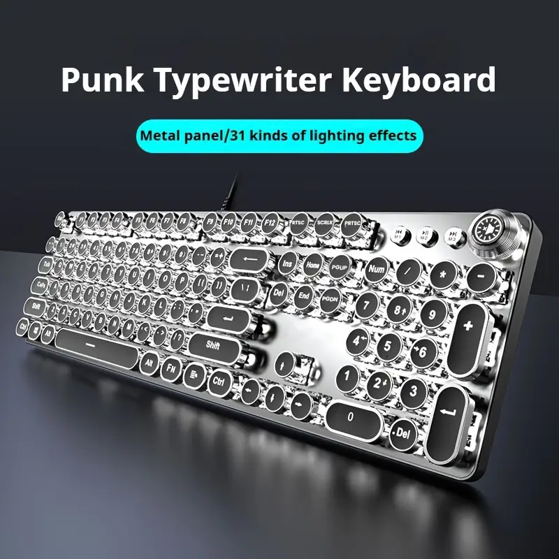 EWEADN Punk Typewriter Mechani - огляд і ціна Gaming Keyboard Corsair