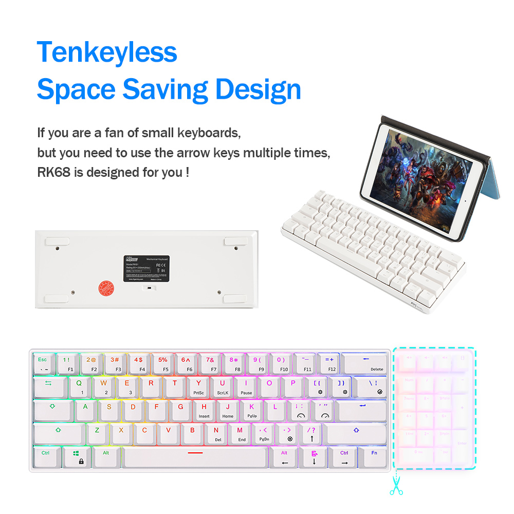 RK Royal Kludge RK61 2.4G Wire - огляд і ціна Gaming Keyboard Thocky