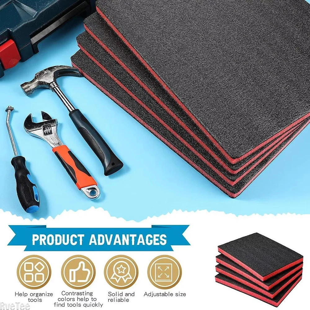 4Pcs Tool Box Foam Inserts Pac - огляд і ціна Polyurethane Foam Sheet