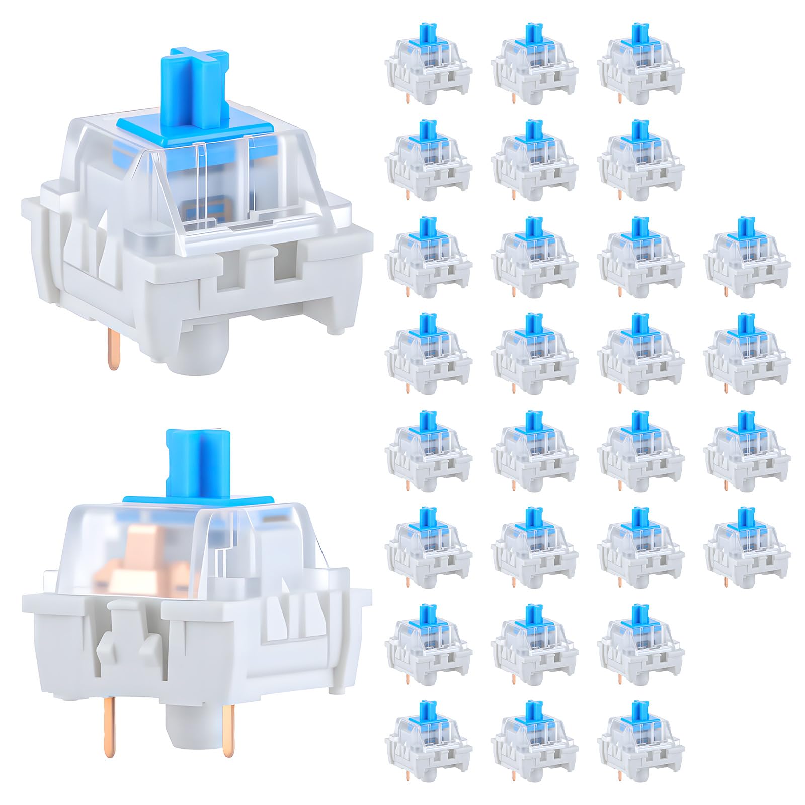 30 PCS Mechanical Keyboard Swi - огляд і ціна Gaming Keyboard Blue