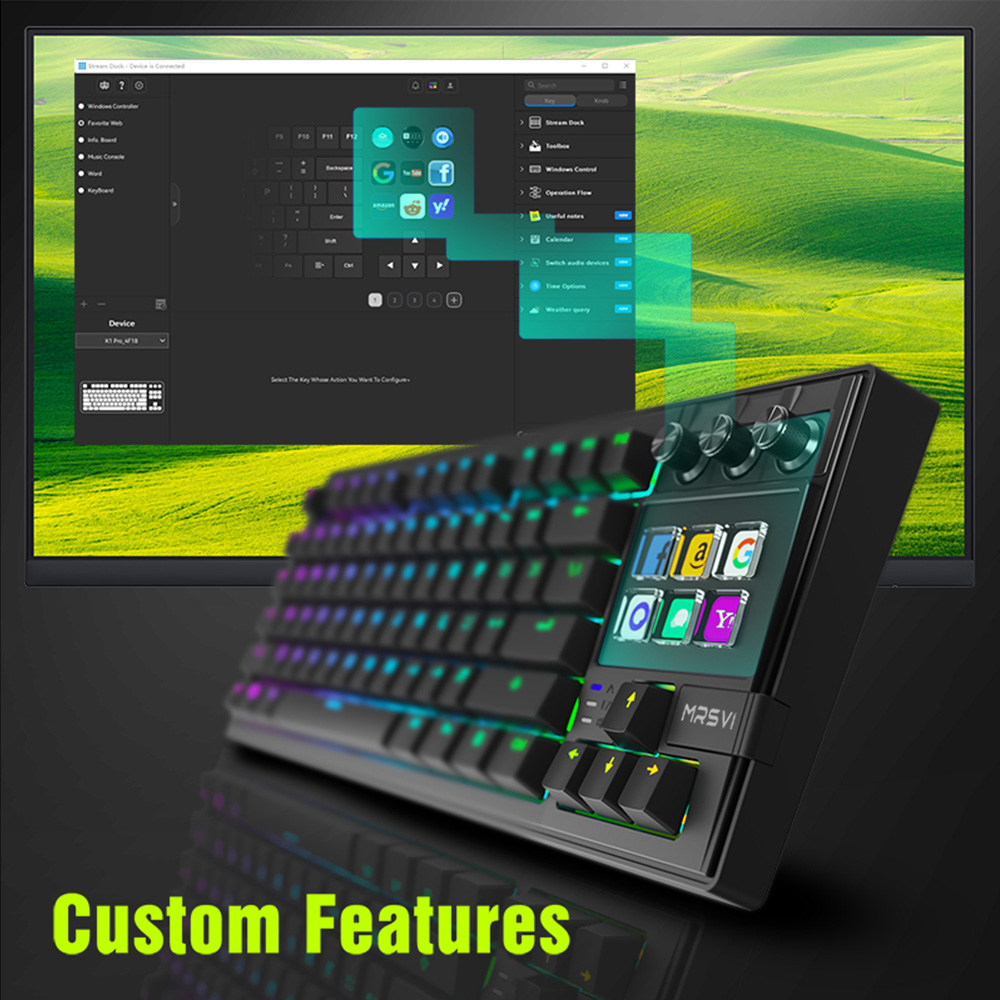 MRSVI K1 PRO Visual LCD AI Key - огляд і ціна Gaming Keyboard Corsair