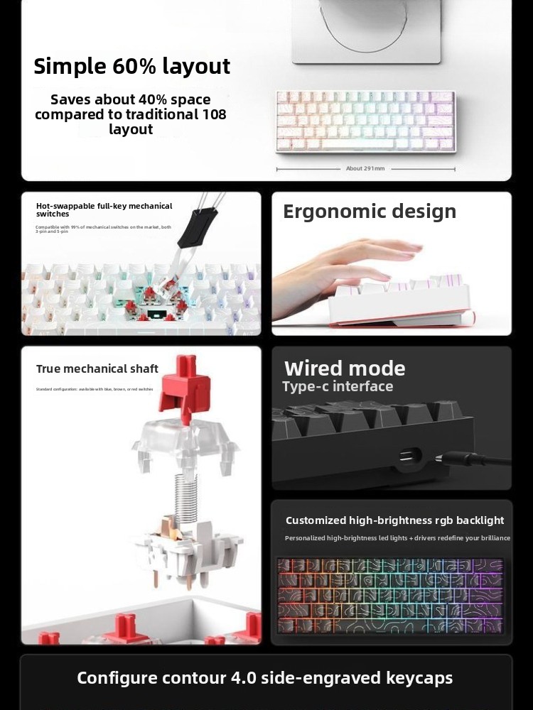 Bluetooth 2.4G Wireless Mechan - огляд і ціна Gaming Keyboard Thocky