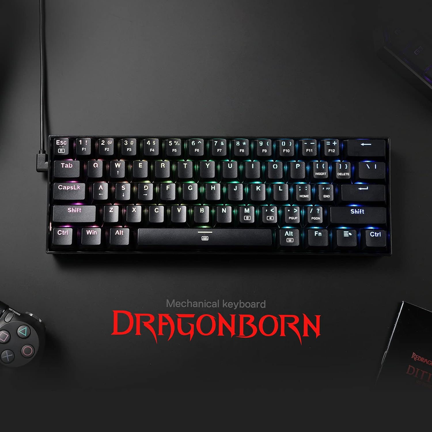 Redragon K630 Dragonborn 60% W - огляд і ціна Gaming Keyboard Thocky