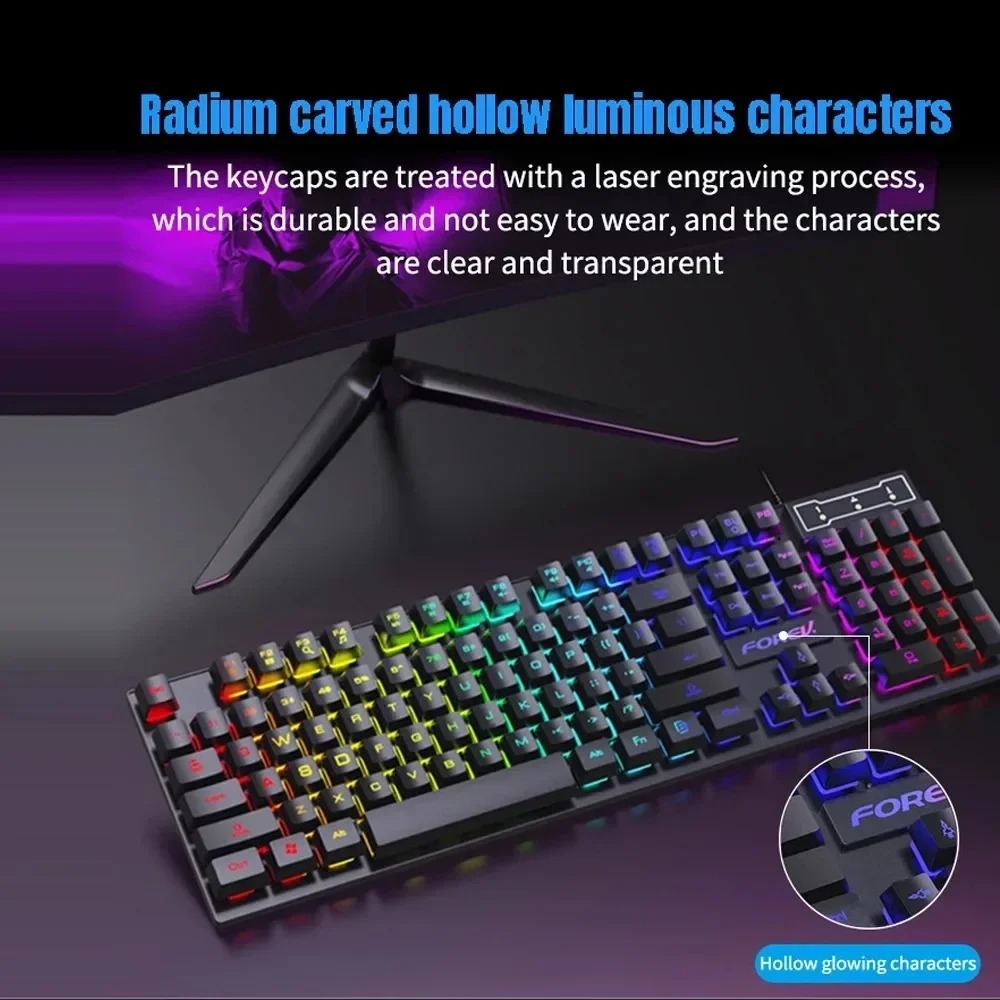 Kebidumei 104 Key Backlit Mech - огляд і ціна Keyboard Mouse Bundle Gaming