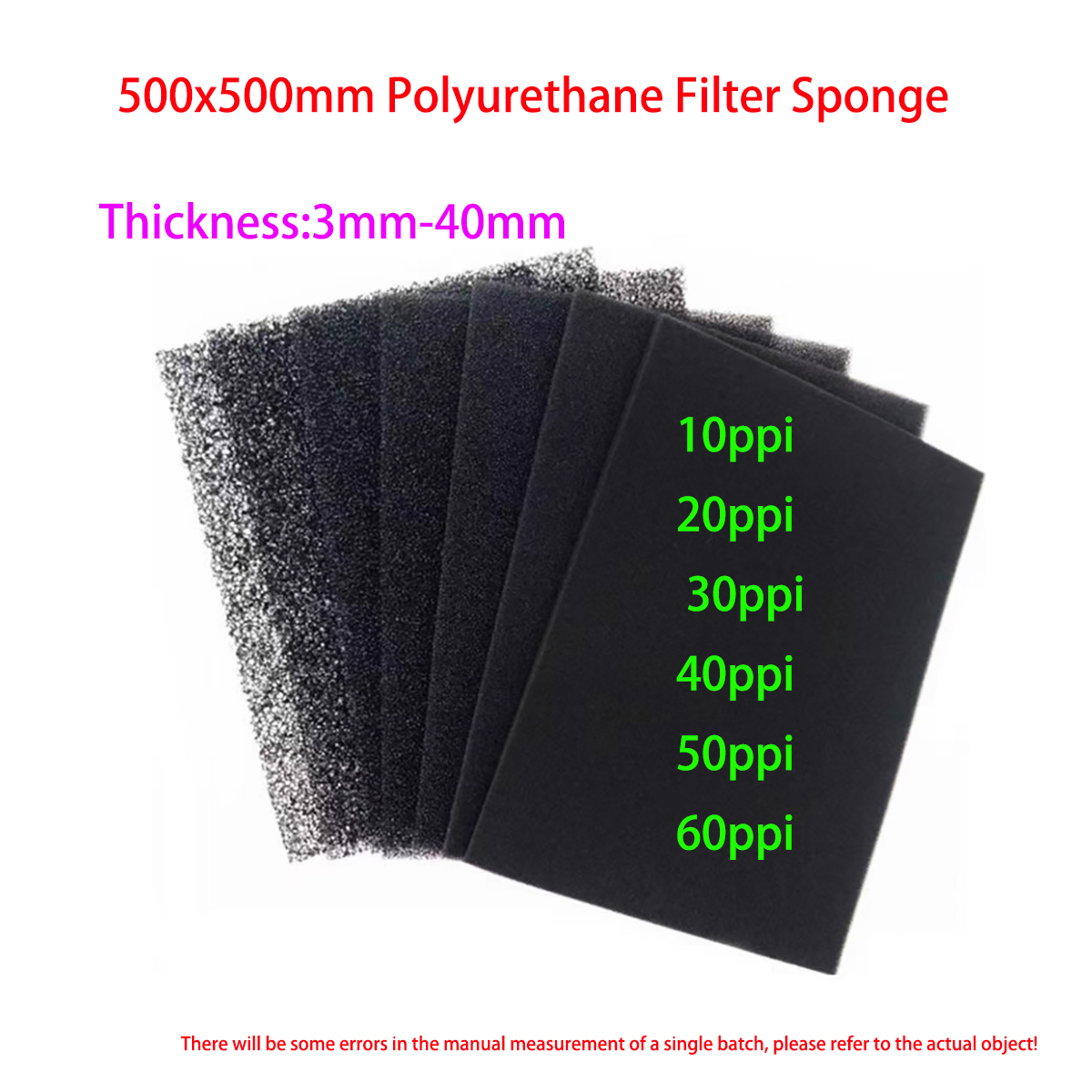 10ppi - 60ppi Aperture Polyure - огляд і ціна Polyurethane Foam Sheet