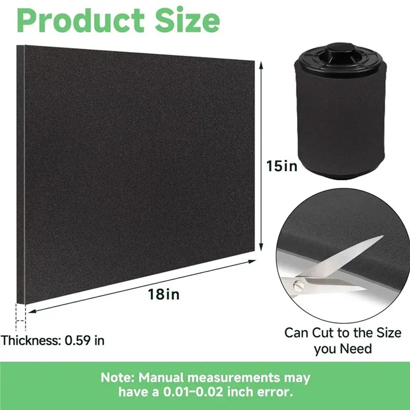 2PCS Air Filter Foam Sheet 60  - огляд і ціна Polyurethane Foam Sheet